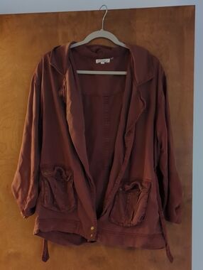 Anthropologie "On The Road" Women's Rust Brown Lightweight Jacket Medium